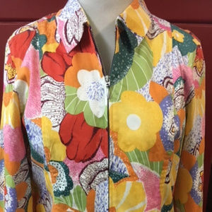 COLDWATER CREEK COLORFUL JACKET - LARGE